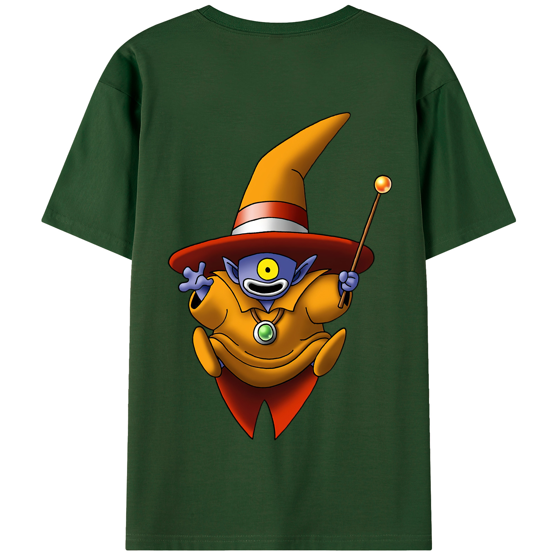（画像用） ドラゴンクエスト Doragon Kuesuto Dragon Quest 綿100％半袖Tシャツ（背面プリント）